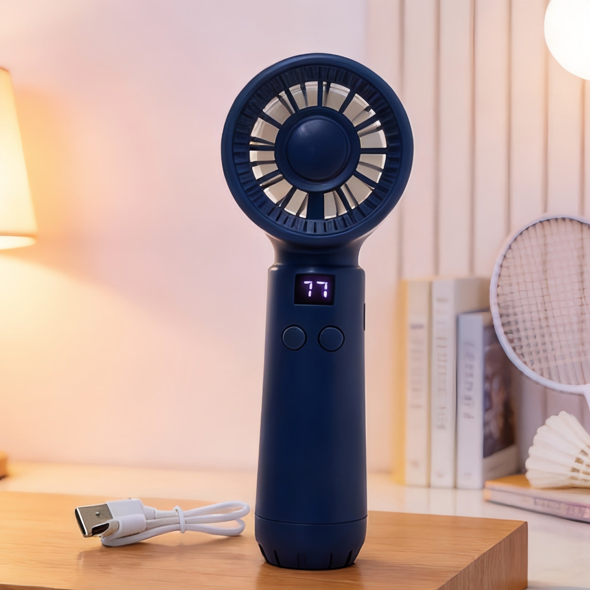 Unisex Handventilator met Bevochtigingsfunctie en Digitaal Display 5