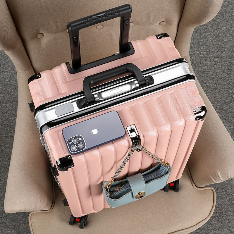 Unisex Hardshell Trolley met USB-oplaadpoort en Multifunctionele Opbergruimte 12