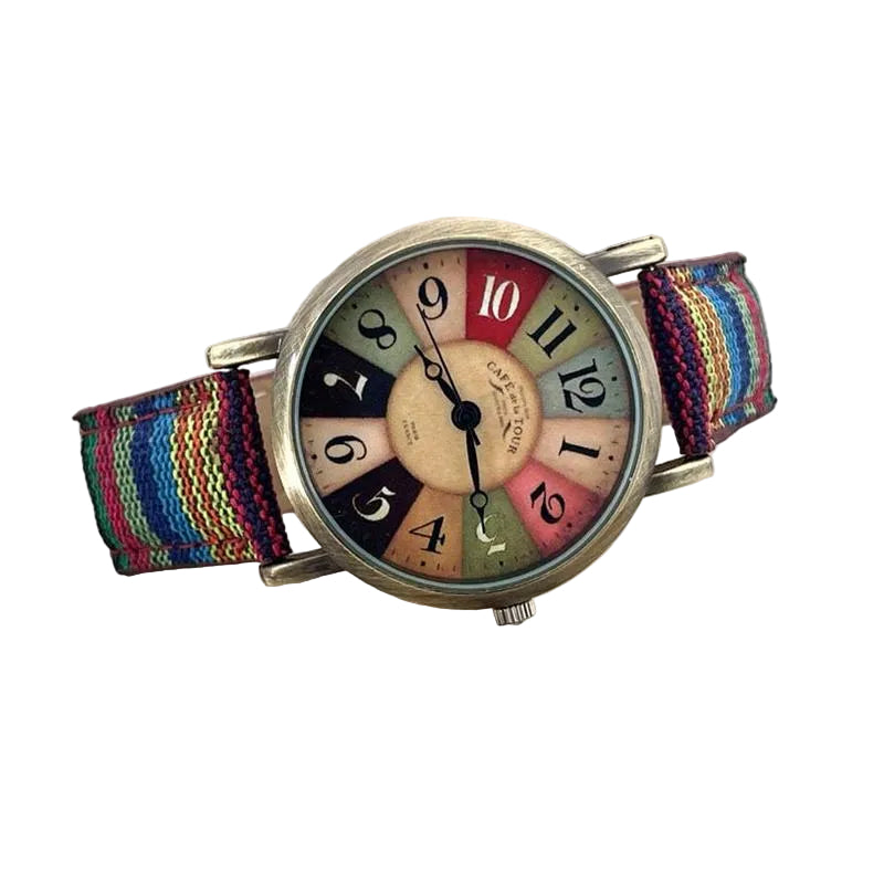 Unisex Horloge met Gevlochten Armband en Vintage Design 0