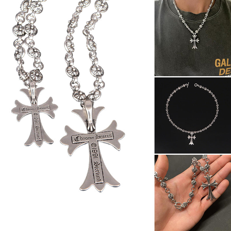 Unisex Ketting met Gotische Kruishanger 5