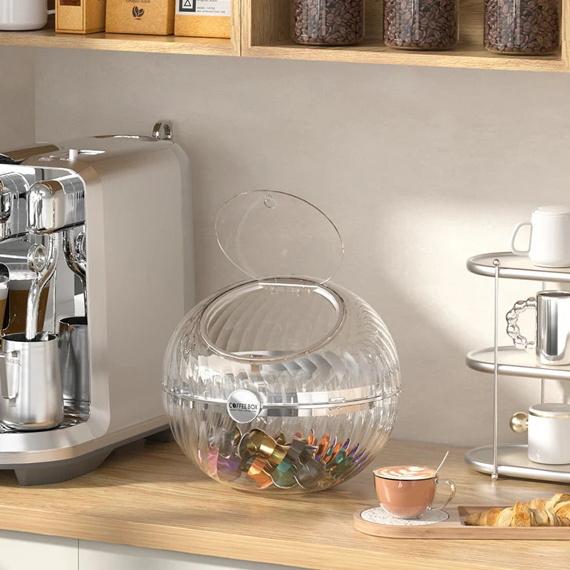 Unisex Koffiecapsule Dispenser Bolvormig Transparant 5