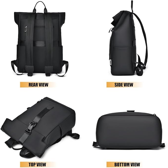 Unisex Laptop Rugzak Waterdicht met USB Oplaadpoort en Slimme Indeling 2