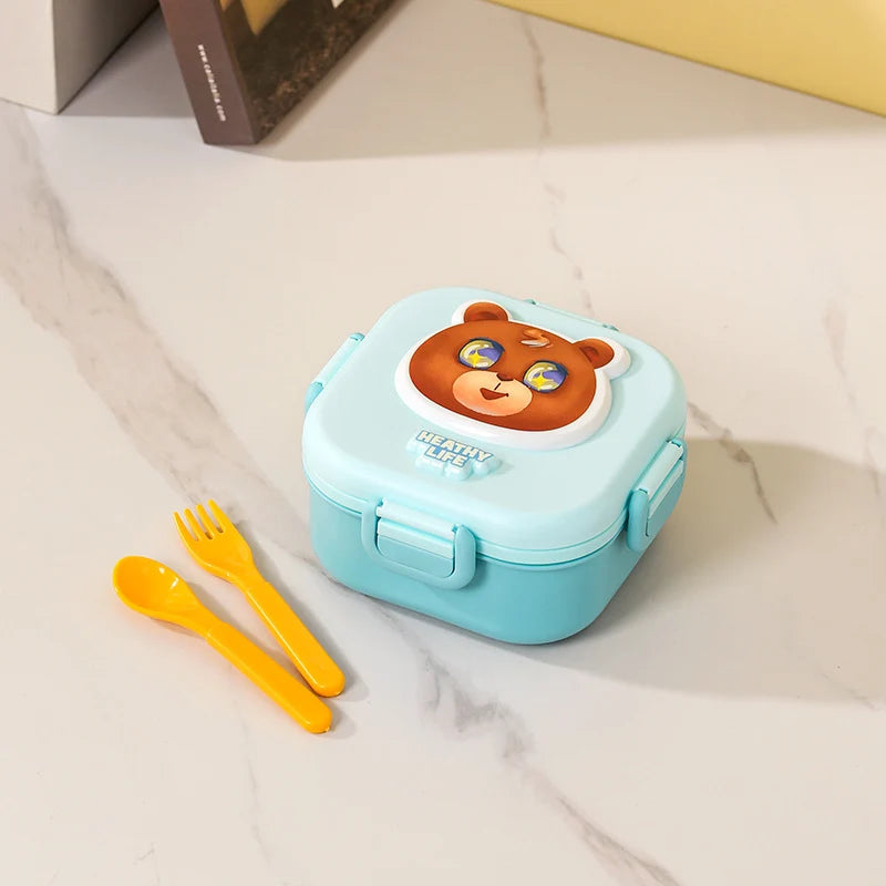 Unisex Lunchbox Broodtrommel met Speels Berenmotief 8