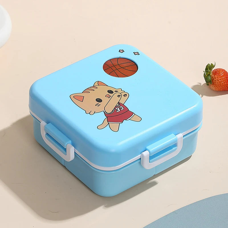 Unisex Lunchbox Draagbaar Met Speels Dierenmotief 0