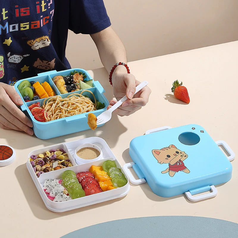 Unisex Lunchbox Draagbaar Met Speels Dierenmotief 2