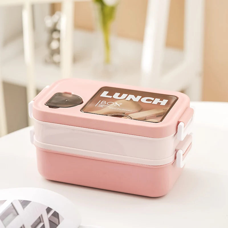 Unisex Lunchbox Dubbellaags Functioneel Ontwerp 0