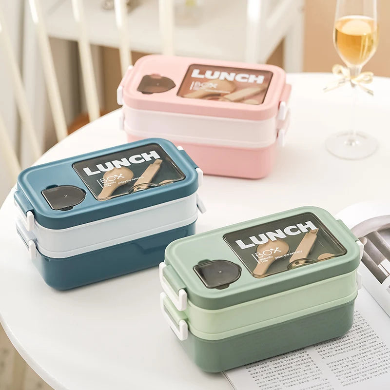 Unisex Lunchbox Dubbellaags Functioneel Ontwerp 1