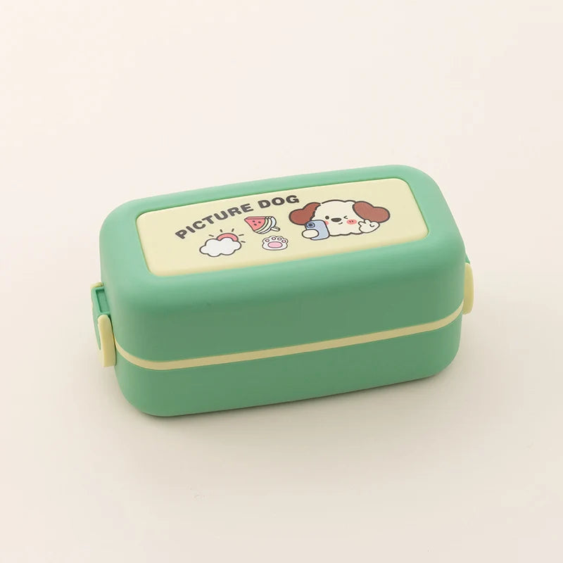 Unisex Lunchbox Illustratief Hond Design Draagbaar 0
