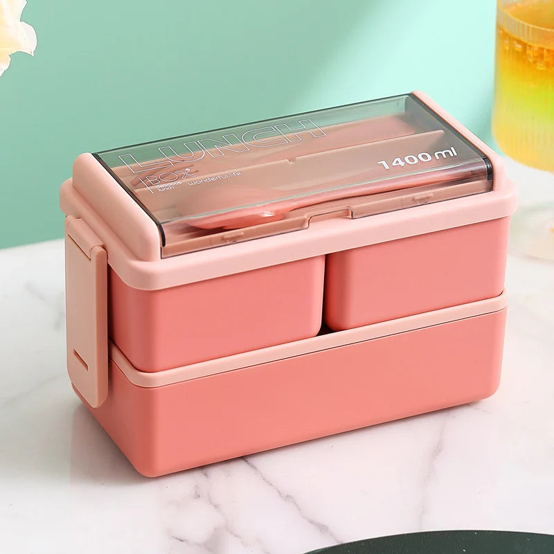 Unisex Lunchbox Met Ingebouwde Bestekset Multifunctioneel 7