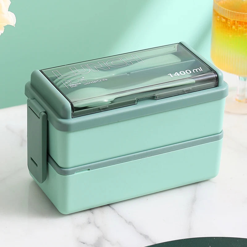 Unisex Lunchbox Met Ingebouwde Bestekset Multifunctioneel 9