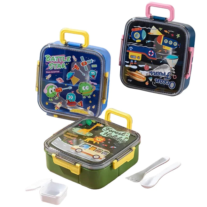 Unisex Lunchbox Met Meerdere Compartimenten Thema Design 0
