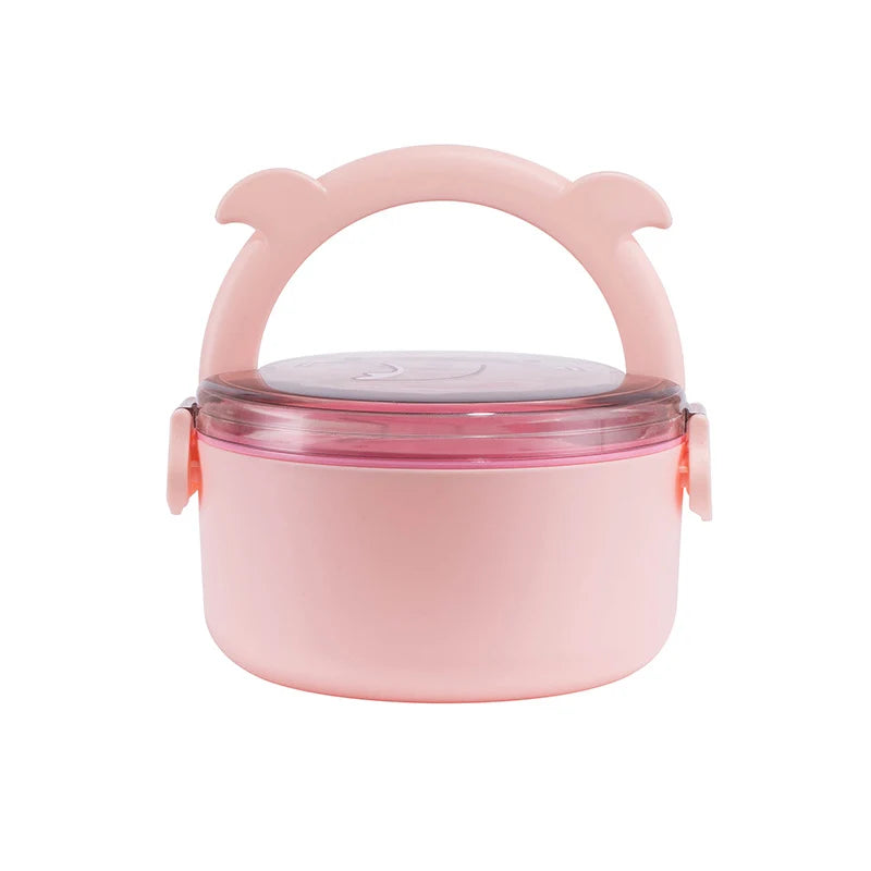 Unisex Lunchbox Set Met Vrolijke Dierenprint Stapelbaar 3