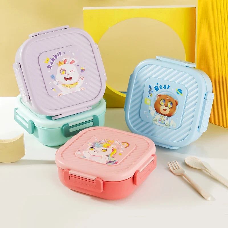 Unisex Lunchbox met Dierenthema en Meerdere Compartimenten 2