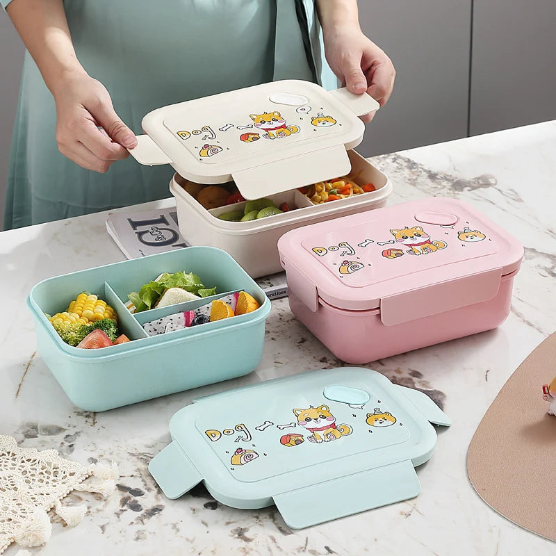 Unisex Lunchbox met Meerdere Compartimenten Speels Ontwerp 0