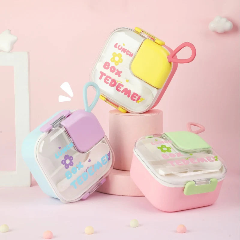 Unisex Lunchbox met Meerdere Compartimenten en Speels Thema 1