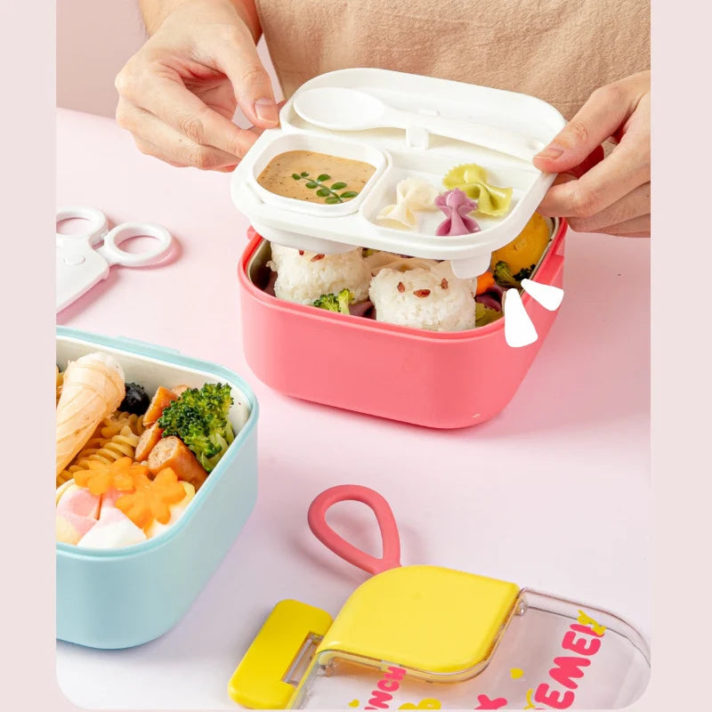 Unisex Lunchbox met Meerdere Compartimenten en Speels Thema 2