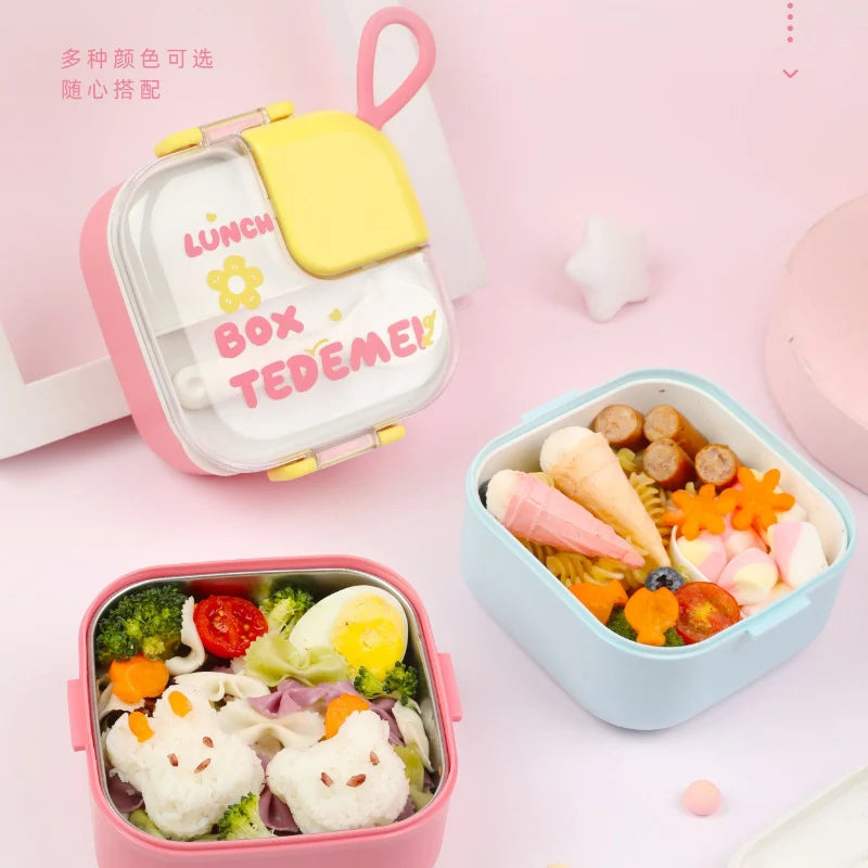 Unisex Lunchbox met Meerdere Compartimenten en Speels Thema 3