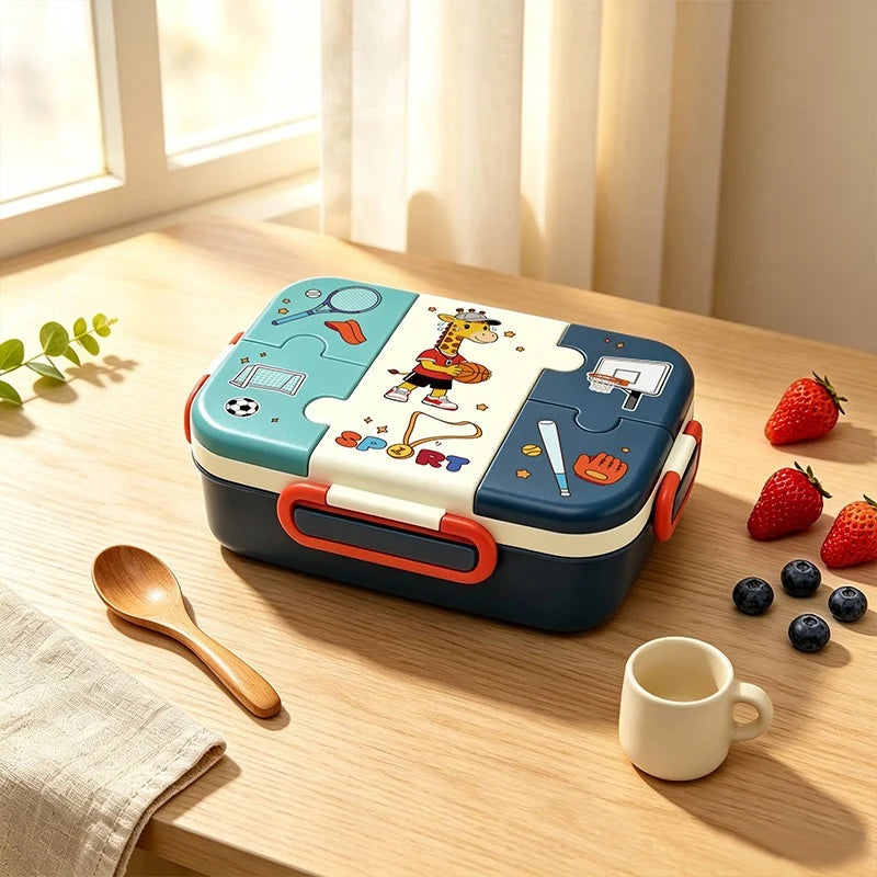 Unisex Lunchbox met Meerdere Compartimenten en Sportdesign 0