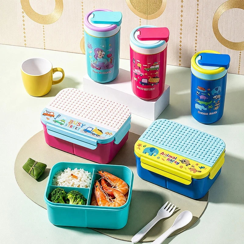 Unisex Lunchbox met Meerdere Compartimenten en Thema 4