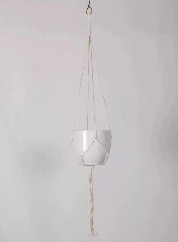 Unisex Macramé Plantenhouder Handgemaakt voor Binnen en Buiten 6