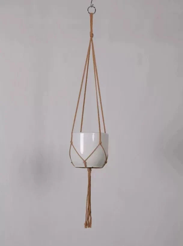 Unisex Macramé Plantenhouder Handgemaakt voor Binnen en Buiten 8