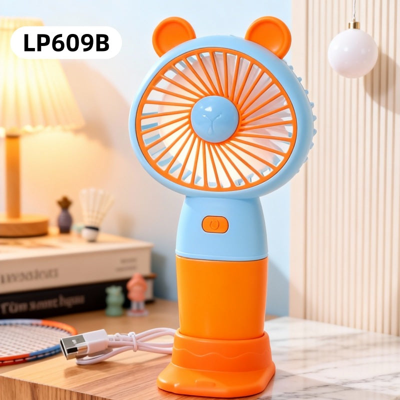 Unisex Mini Bureauventilator Draagbaar Met LED-sfeerlicht 11