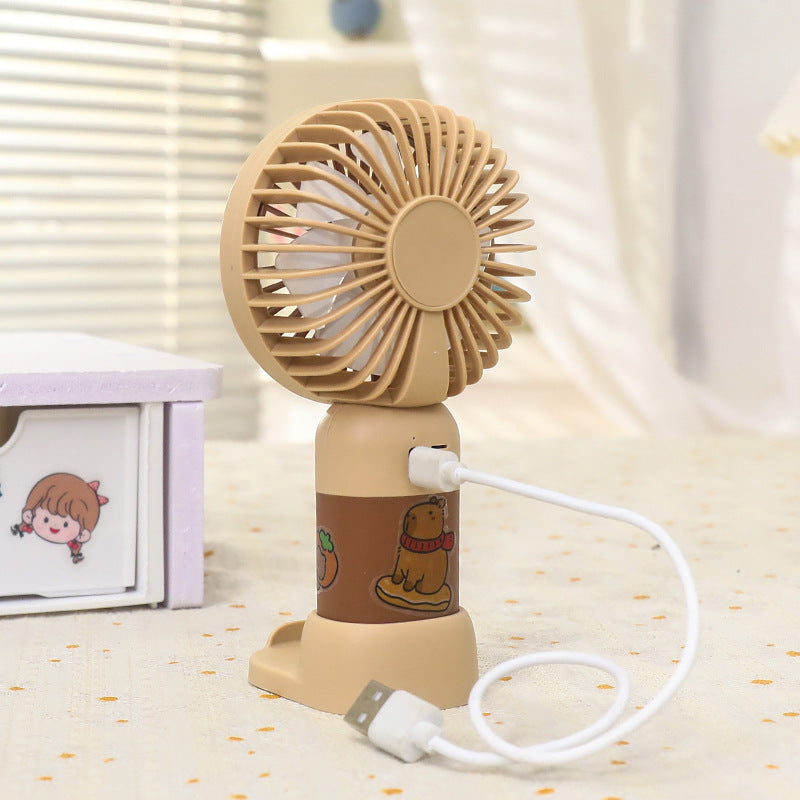 Unisex Mini Bureauventilator Draagbaar Met LED-sfeerlicht 3