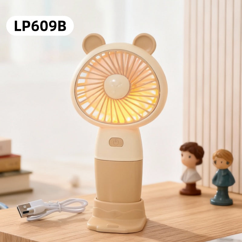 Unisex Mini Bureauventilator Draagbaar Met LED-sfeerlicht 5