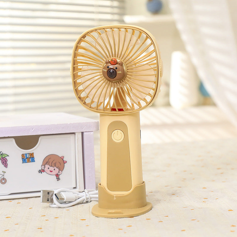Unisex Mini Handventilator Draagbaar Met LED-lichtring 21