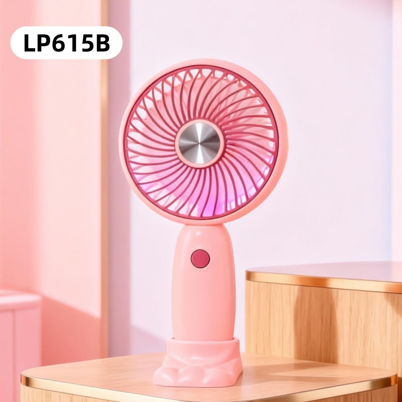 Unisex Mini Handventilator Draagbaar Met LED-lichtring 7