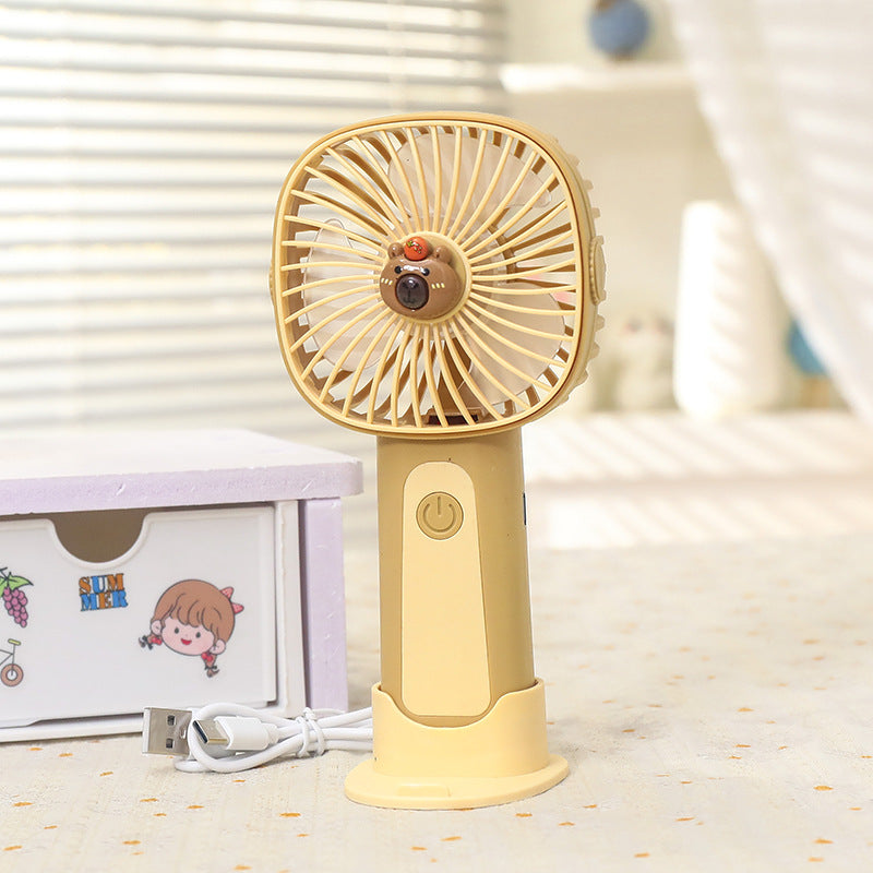 Unisex Mini Handventilator Draagbaar Met LED-lichtring 9