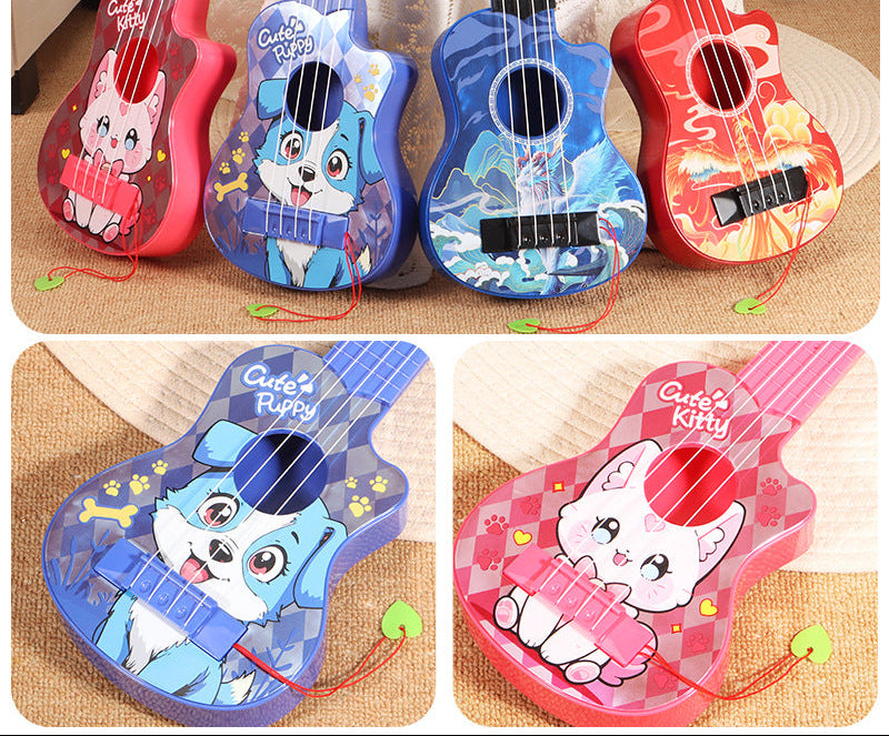 Unisex Mini Ukelele Draagbaar Met Charmant Bloemenpatroon 1