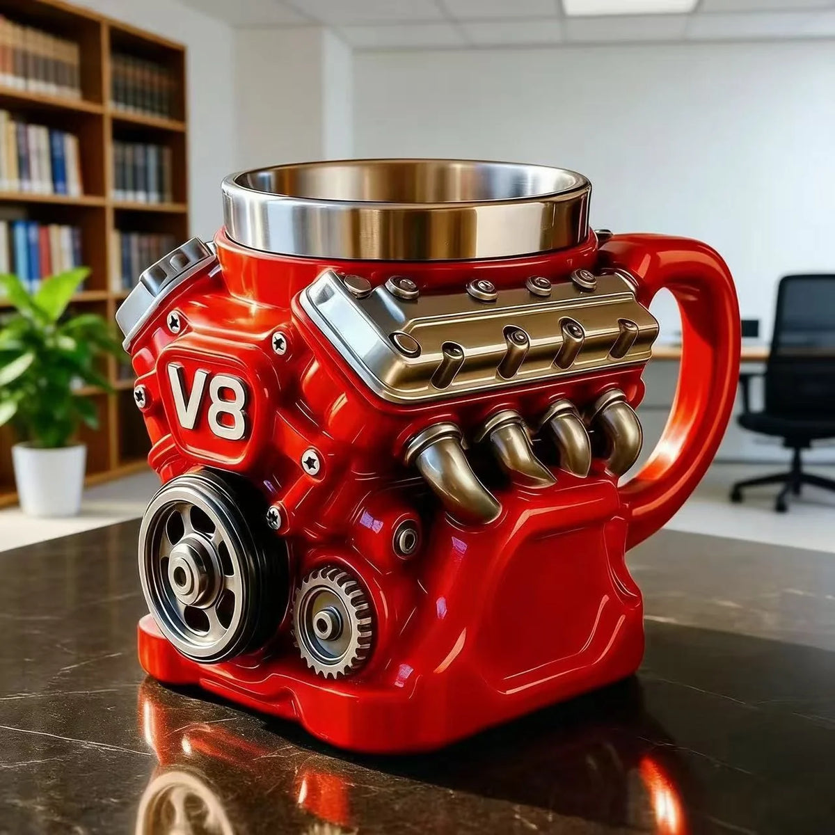 Unisex Mok met V6-motordesign Creatief en Functioneel 1