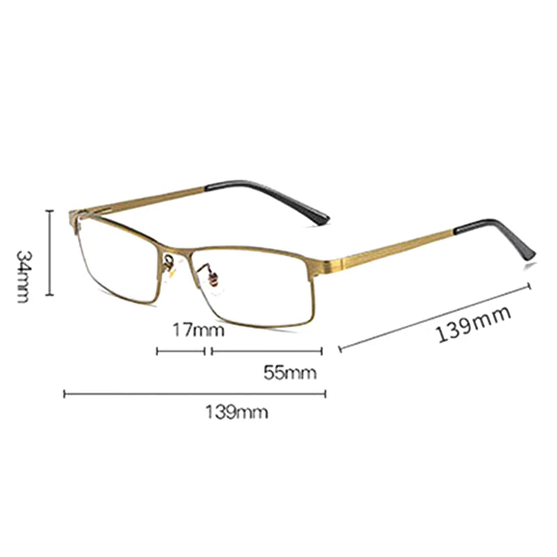 Unisex Multifocale Leesbril Metalen Full Frame 2