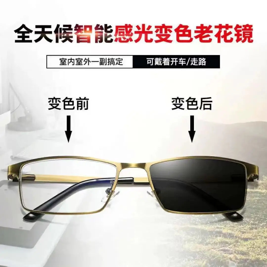 Unisex Multifocale Leesbril Metalen Full Frame 6
