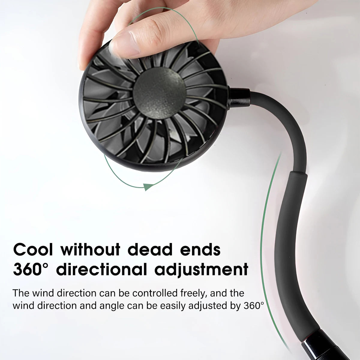Unisex Nekventilator Draagbaar Met 3 Snelheden Handsfree Koeling 3