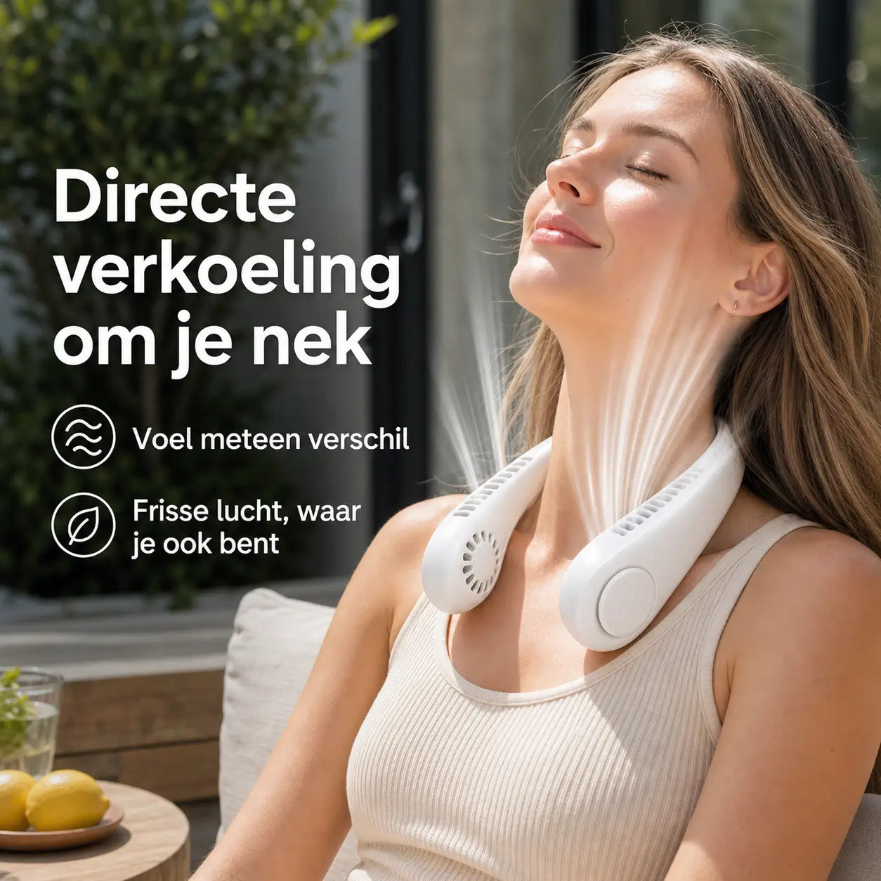 Unisex Nekventilator Draagbaar Met Instelbare Snelheden voor Directe Verkoeling 3