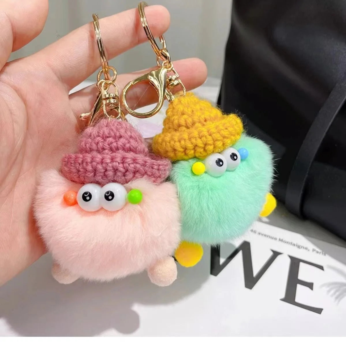 Unisex Pluche Sleutelhanger Cartoonfiguur Speels Design 1