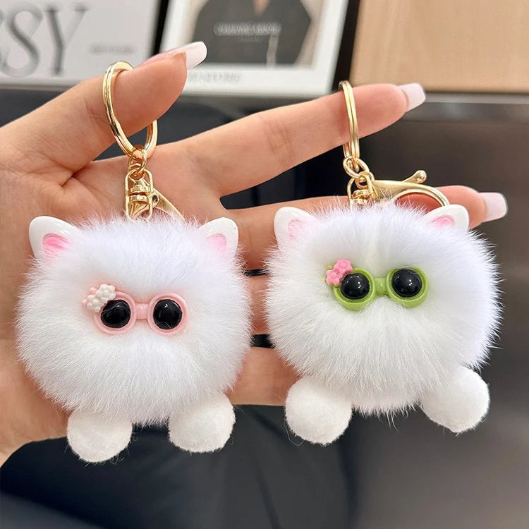 Unisex Pluche Sleutelhanger Kat Speels Accessoire 1