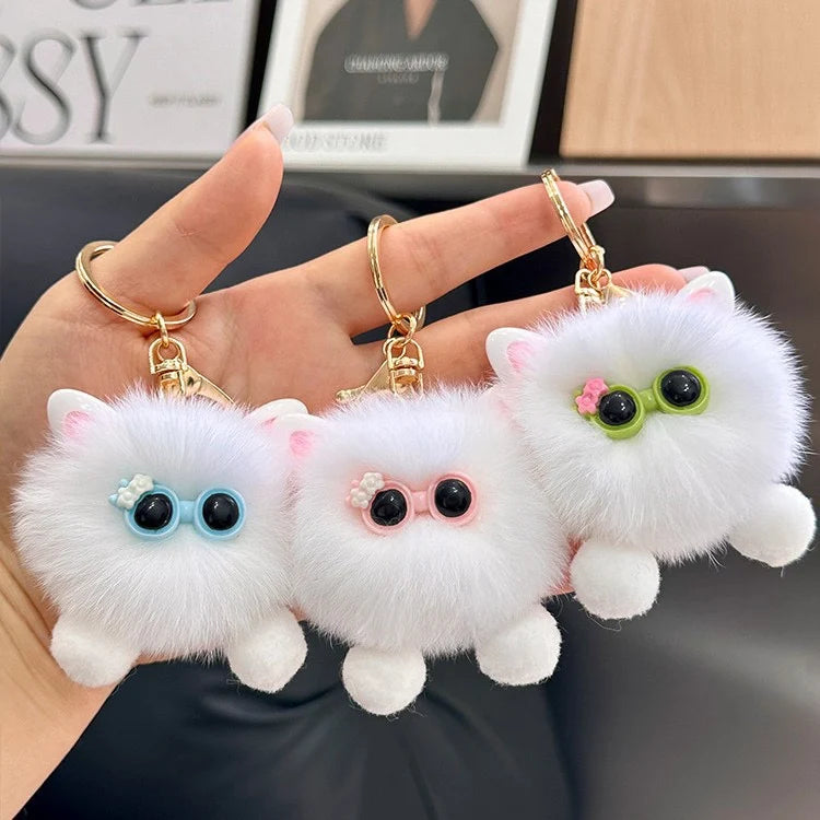 Unisex Pluche Sleutelhanger Kat Speels Accessoire 2