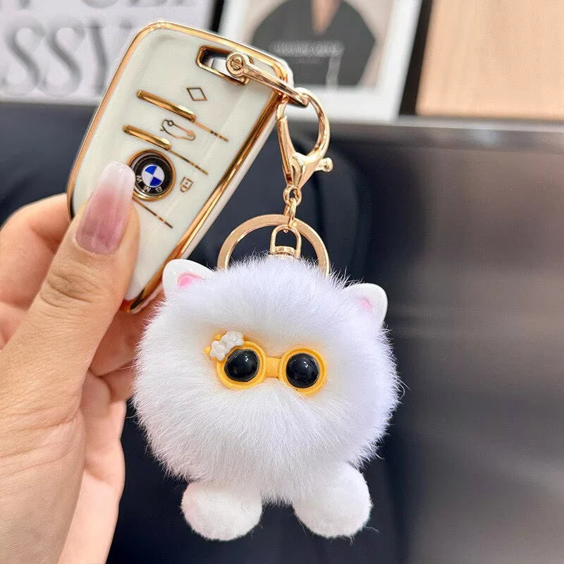 Unisex Pluche Sleutelhanger Kat Speels Accessoire 8