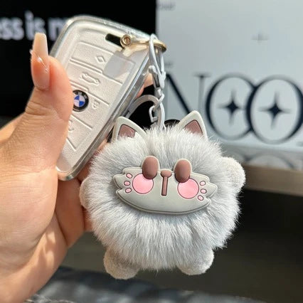 Unisex Pluizige Sleutelhanger Met Speels Bedeltje 1