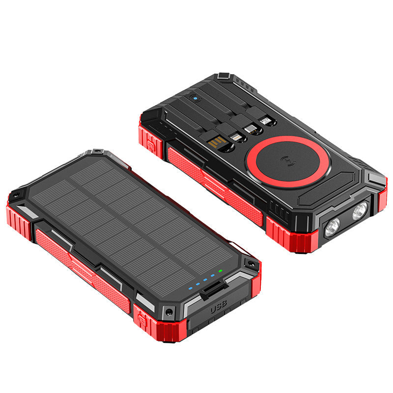 Unisex Powerbank Solar Robuust Draagbaar Met LED-Licht 0