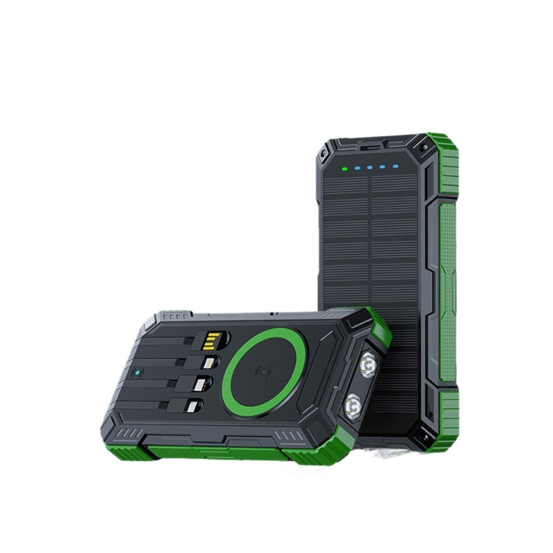 Unisex Powerbank Solar Robuust Draagbaar Met LED-Licht 1