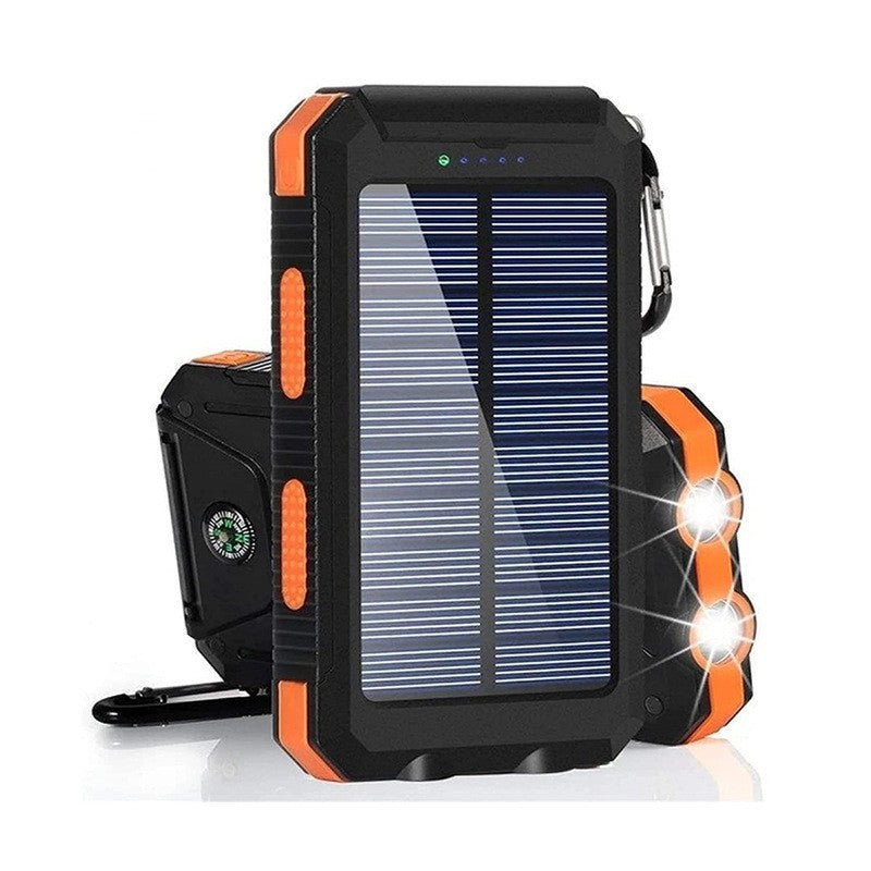 Unisex Powerbank Solar met LED-licht en Kompas 0