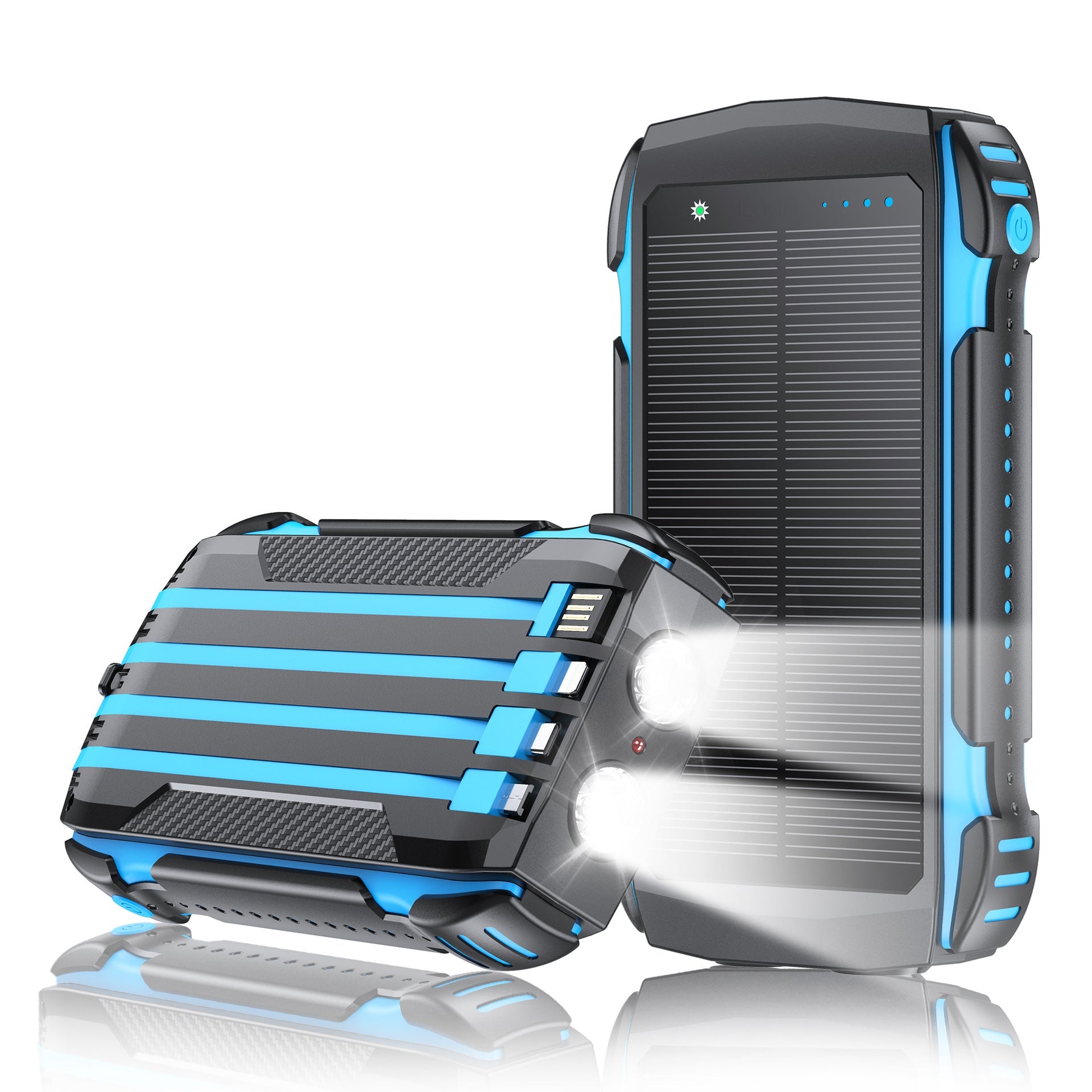 Unisex Powerbank Zonne-energie Met LED-verlichting Robuust Design 5