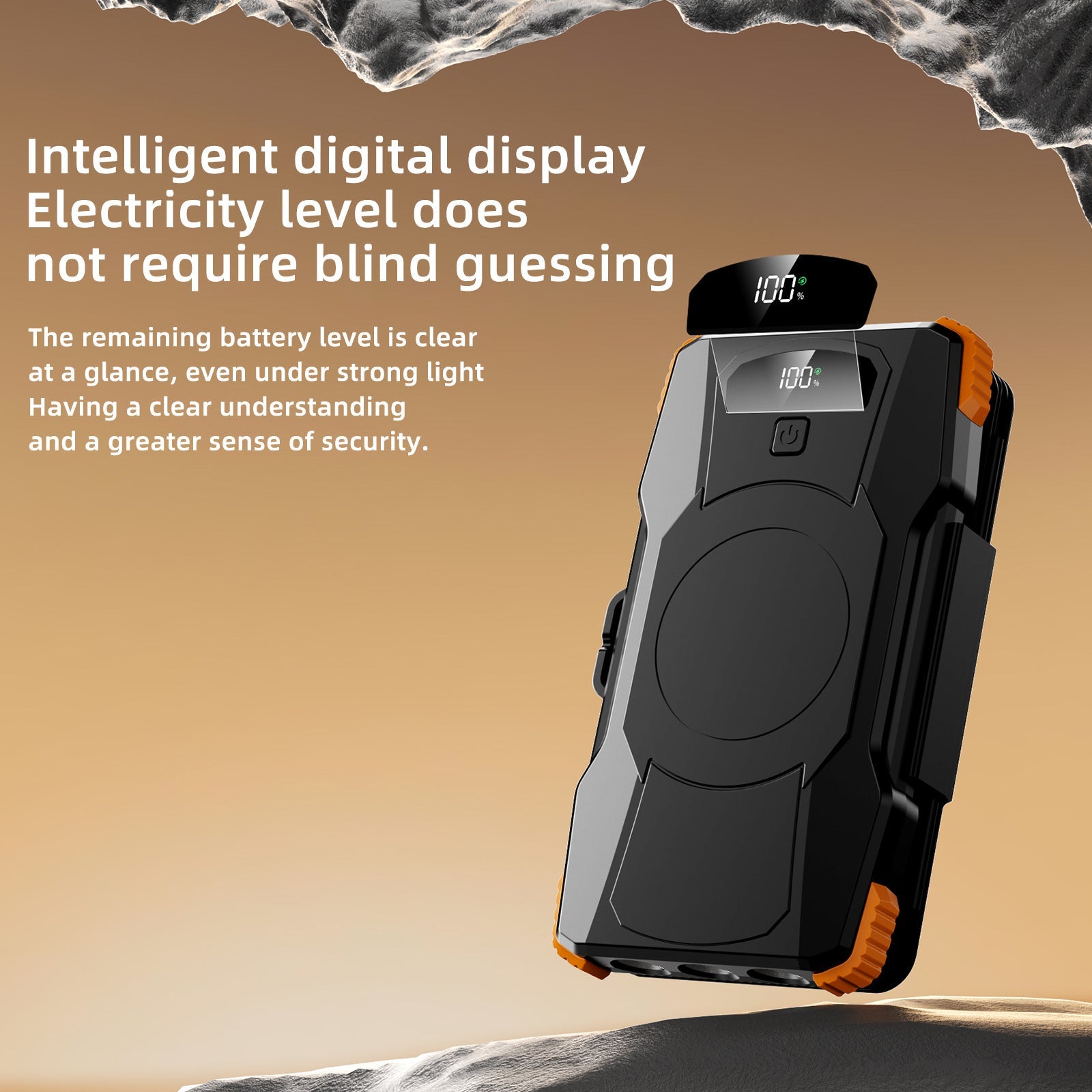 Unisex Powerbank Zonne-energie Met LED-verlichting en Meerdere USB-poorten 4