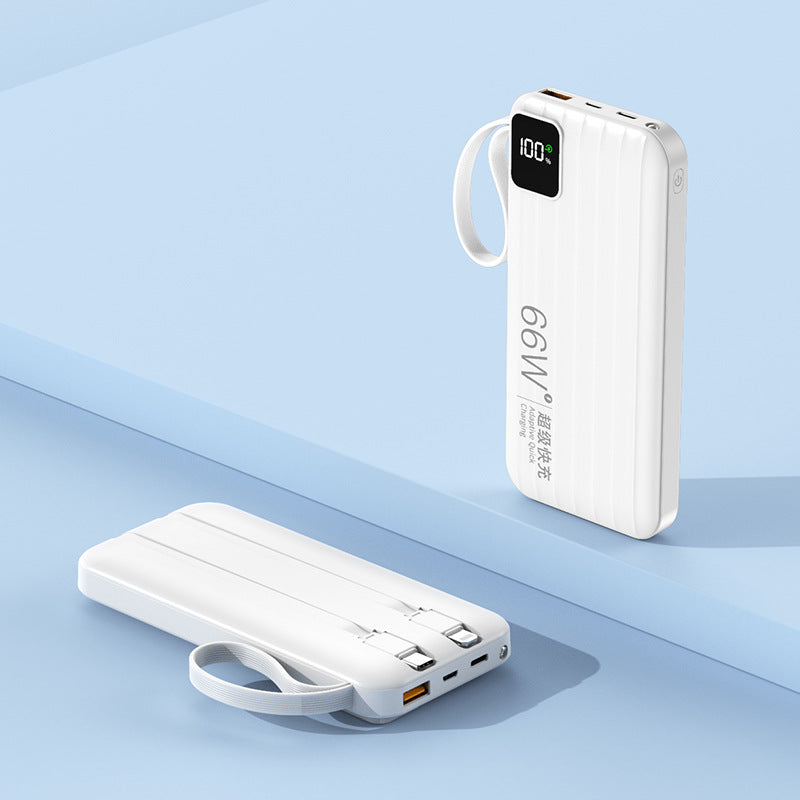 Unisex Powerbank met Digitale Laadstatus en Meerdere Uitgangen 0