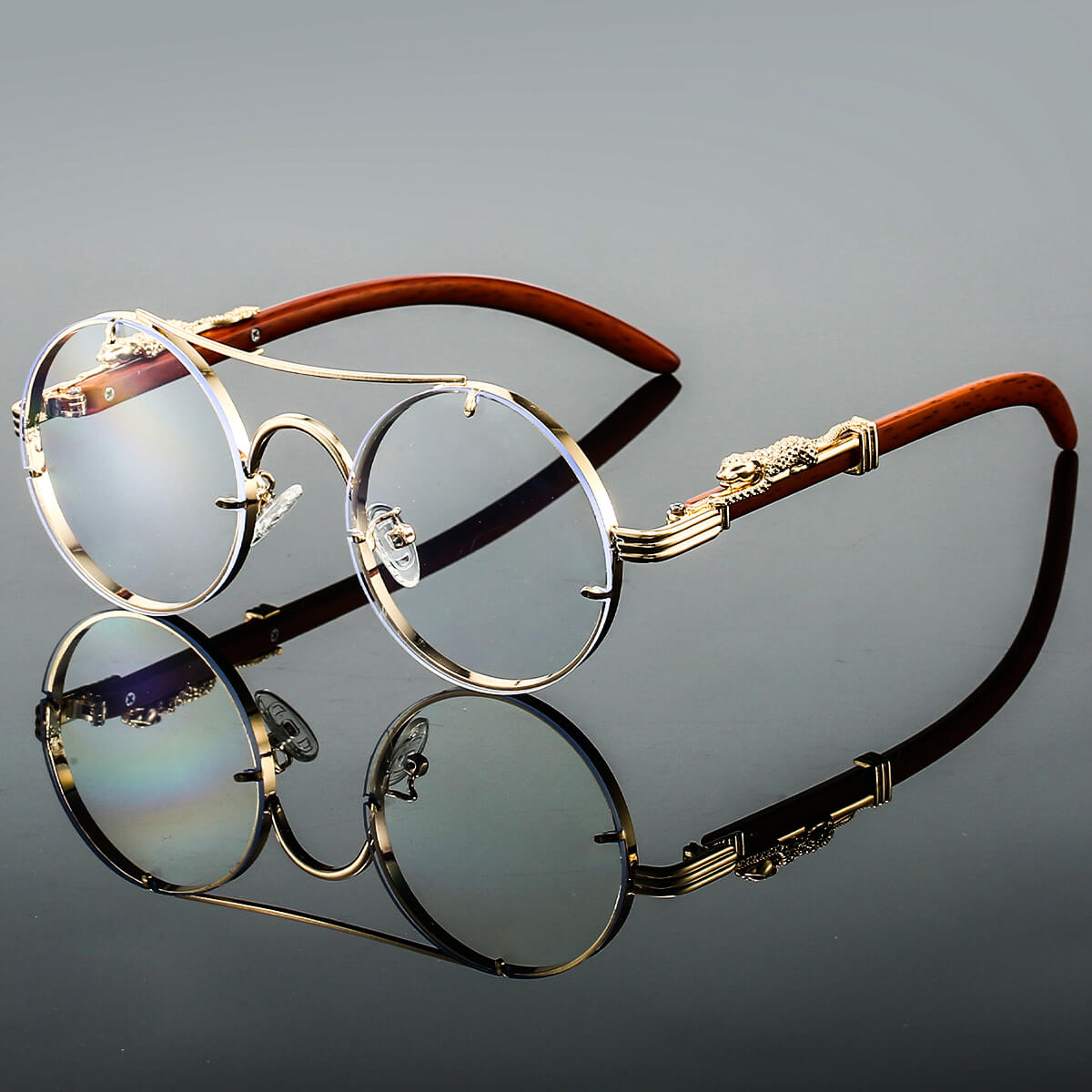 Unisex Retro Ovalen Zonnebril Metalen Frame 6