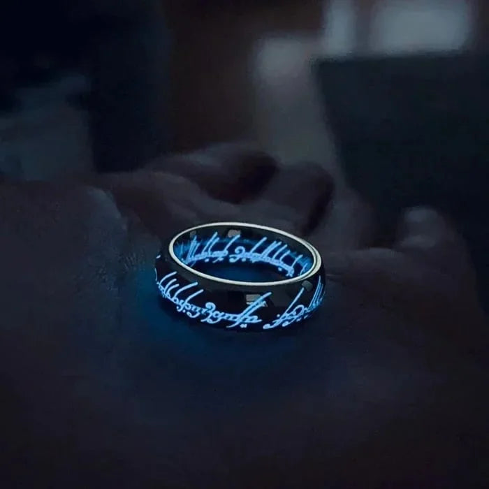 Unisex Ring Met Lichtgevend Elfenschrift 0